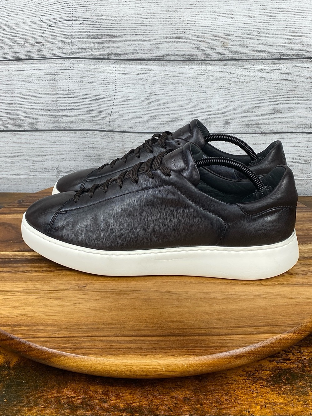 To Boot New York Randolph Coffee Bean Nappa Soft Calf Leather Sneaker Men’s 10.5